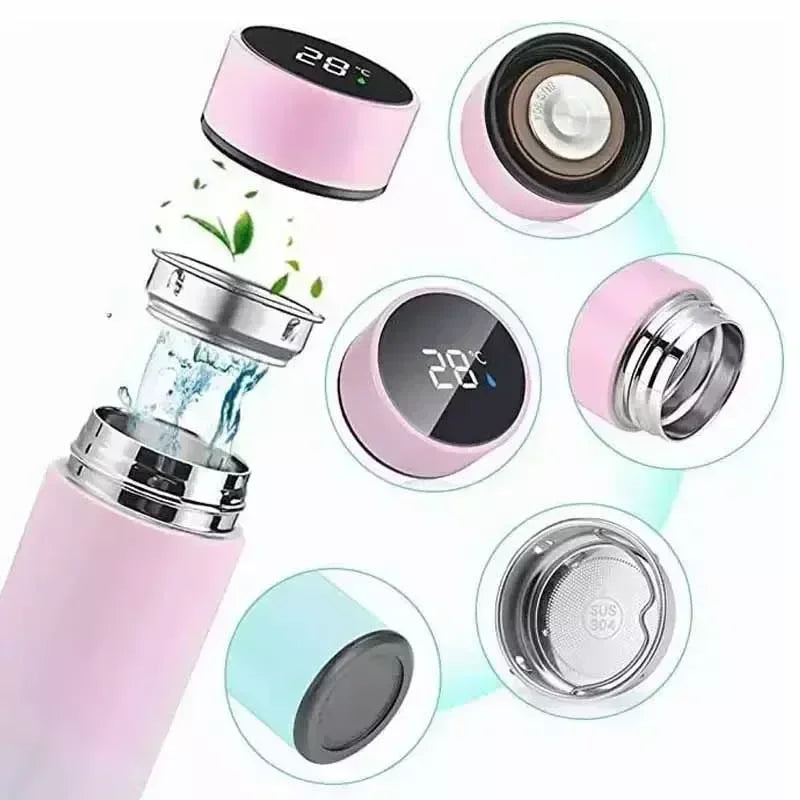 500Ml Thermos Bottle Smart Cup Digital with Temperature Display 304 Stainless Steel Vacuum Insulated Intelligent Coffee Cup
